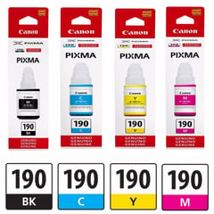 CANON - Kit 4 Tintas Originales Gi-190 G2100 G3100 G4100