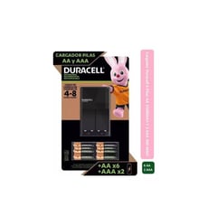 DURACELL - Cargador De Pilas Set Con 8 Pilas (6 Aa Y 2 Aaa) 996998
