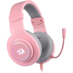 REDRAGON - Diadema gamer h260 hylas rgb 3.5mm rosa