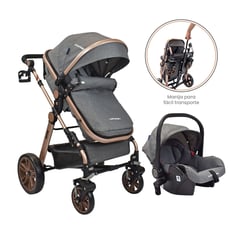 HAPPY BABY - Coche de paseo Travel System Alizze Gris