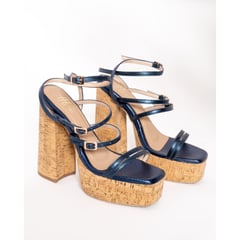 ALICE - Tacon Sandalia para mujer Azul Shoes