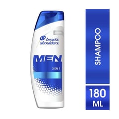 HEAD AND SHOULDERS - Shampoo Head & Shoulders 3 En 1 For Men x 180 Ml