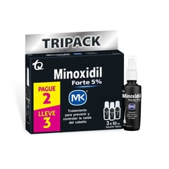 MK - Pack Minoxidil Forte Tópica 5% 3 X 60 Ml
