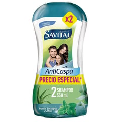 SAVITAL - Super Pack Shampoo Anti Caspa 2 X 550 Ml