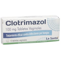 LA SANTE - Clotrimazol 100 Mg x 6 Tabletas