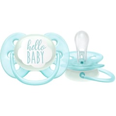 AVENT - Chupete Para Bebés Ultrasoft Hello Boy (0-6 Meses) x 1 Und