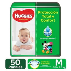 HUGGIES - Pañales Active Sec Etapa 2/M X 50 Und