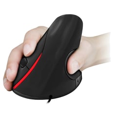 GENERICO - Mouse Vertical Ergonómico 5 Botones, Evita El Túnel Carpiano NEGRO