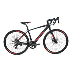 ROADMASTER - Bicicleta Fire Shimano M R700 18Vel Negro Rojo.