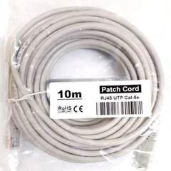 VICOM TECHNOLOGIES - CABLE DE RED PATCH CORD CAT 5E GRIS 10M CCA-PAQUETE POR 10 UNIDADES