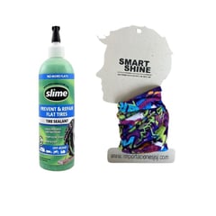 SLIME - Kit Antipinchazos Para Llantas Tipo Sellomatic 16 Oz + Cuellero Tipo Buff en Microfibra