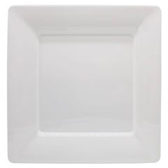 PORTAL DEL HOGAR - Plato cuadrado en melamina blanco x12 unds apariencia loza