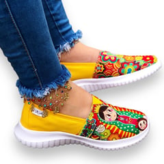 XIAN SHOES - Ultraliviano virgen amarilla MUJER