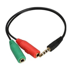 GENERICO - Cable audio divisor triestereo 1 macho a 2 hembras 3.5 mm
