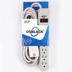 OSBLACK - Multitoma U83 3M 6 salidas Cable 3mts