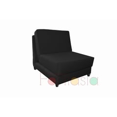 MUEBLES FANTASIA - Silla cama de 70 cm Tela Memphis Negro