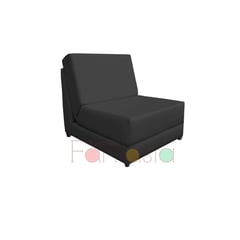 MUEBLES FANTASIA - Silla cama de 70 cm Cuerotex Negro