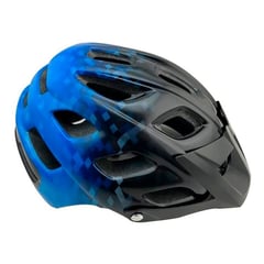 BKS - CASCO DE BICICLETA PARA ADULTOS MTB H360 NEGRO-AZUL