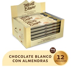 MONTBLANC - Chocolatina Montblanc Almendra Blanca x 12 unidades