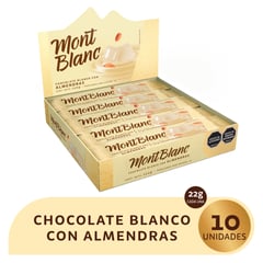 MONTBLANC - Chocolatina Montblanc Almendra Blanca x 10 unidades