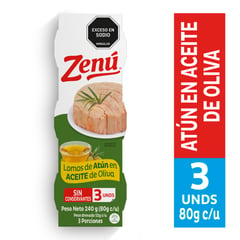 ZENU - Lomo de Átun en Aceite de Oliva Zenú x 3 unidades