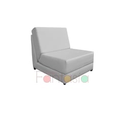 MUEBLES FANTASIA - Silla cama de 70 cm Cuerotex Gris claro