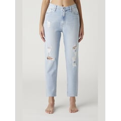 CALVIN KLEIN - Jeans Celeste Mom Jean Para Mujer