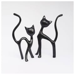 PLINI - Gatos arqueados set x 2 poliresina 26cm