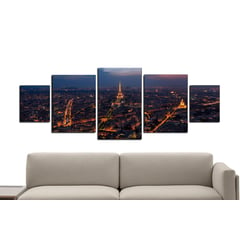 ART INDUSTRY - Cuadro 130x50Cms 5 Piezas Decorativo Paris 3