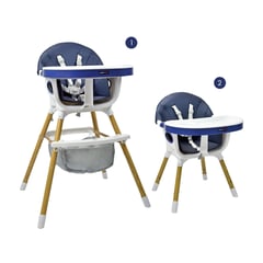 HAPPY BABY - Silla Comedor Bebé 2 En 1 Rock Azul