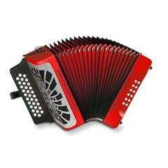 HOHNER - ACORDEON REY VALLENATO BESAS ROJO.