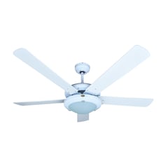 RCA - Ventilador de techo blanco paulina 5 aspas 132cm silencioso.