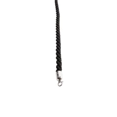 GENERICO - Cinta trenza negra para catenaria con gancho cromado - Diseño Elegante