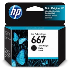 HP - Cartucho De Tinta 667 Negro Original Ink Advantage