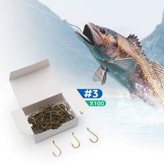 COMPRALOENCASA COM - Anzuelo pesca nro3 x100 unidades garra acero dg8565