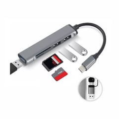 EPIK - Multipuerto Hub 5 En 1 Usb / Tipo C 3.0 Metálico Sd