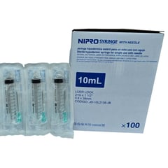 IMPORT CORPORAL MEDICAL - JERINGA DE 10 ML LUER LOCK 21G X 1 1/2 DE NIPRO