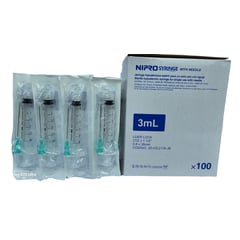 IMPORT CORPORAL MEDICAL - JERINGA DE 3ML CON AGUJA 21G X 1 1/2 DE NIPRO