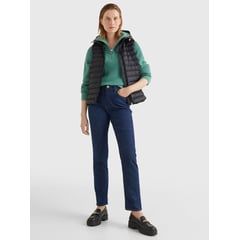 TOMMY HILFIGER - Chaleco Negro Heritage Acolchado Para Mujer