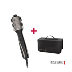 REMINGTON - Cepillo Secador de Cabello AS21A Negro + Estuche Portátil