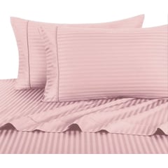 GENERICO - Juego de sabanas doble Palo de Rosa sateen stripe