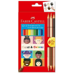 FABER CASTELL - Colores Triang. Caras Y Colores X 15