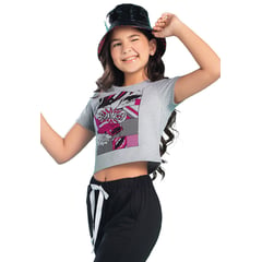 MARKETING PERSONAL - Blusa Infantil Femenino Gris Jaspe