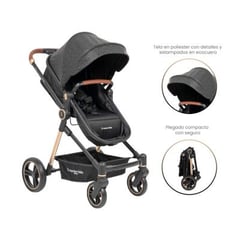 PREMIUM BABY - Coche Aston Tipo Moises-Black KB