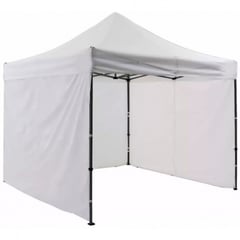 JARDIMEX - Toldo Carpa Jardin 3x3 Plegable Impermeable Paredes Blanco