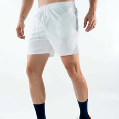 NO RULES - Pantaloneta deportiva hombre ajustada blanco