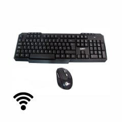 WIT - Teclado Con Mouse Inalambrico Negro Para Computador