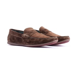 OVERSTATE - Mocasines Para Hombre En Cuero Gamuza Marrón CA-4552IL.5