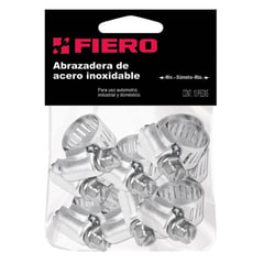 FIERO - 10 mini-abrazaderas reforzadas acero inoxidables 1/4 a 5/8