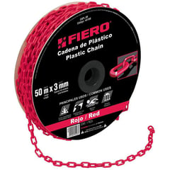 FIERO - Cadena plastica 3mm 7 color rojo